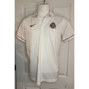 Ohio State Buckeyes Mens Nike DriFit Pullover Medium White Shirt
